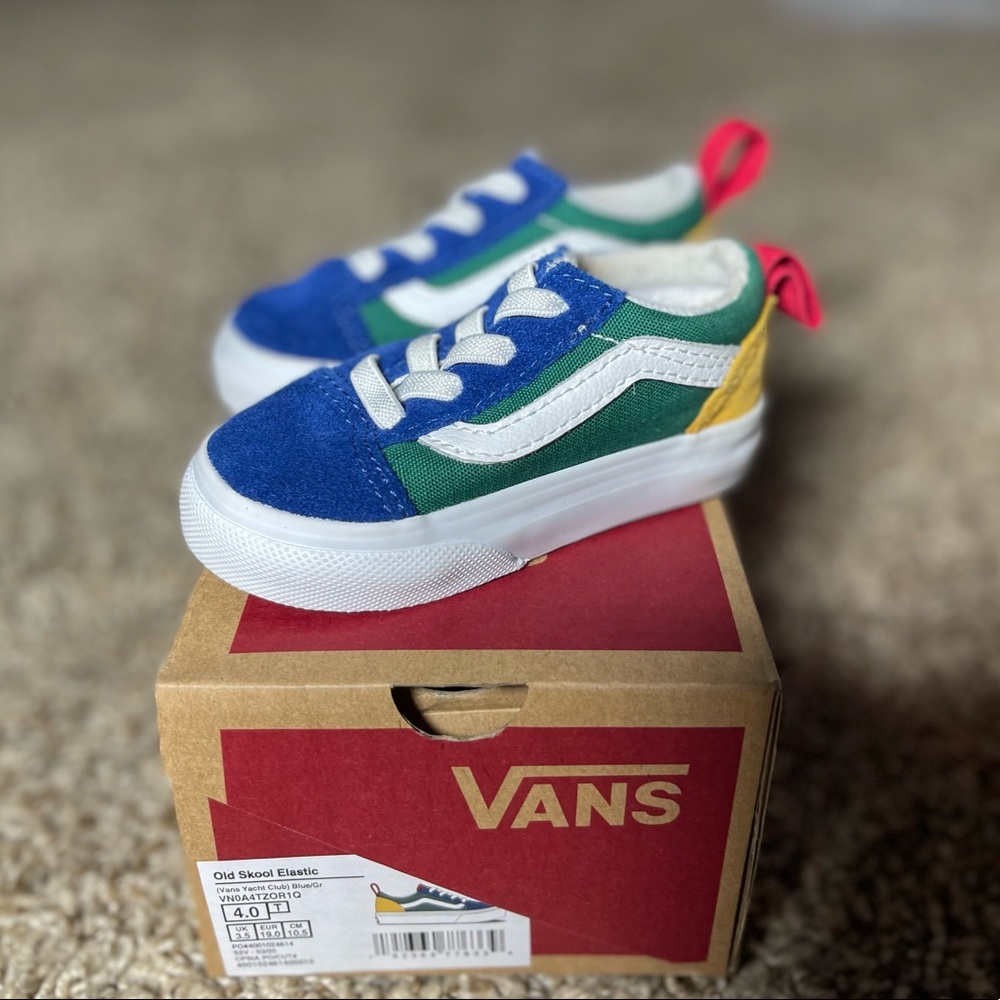 Toddler color block vans